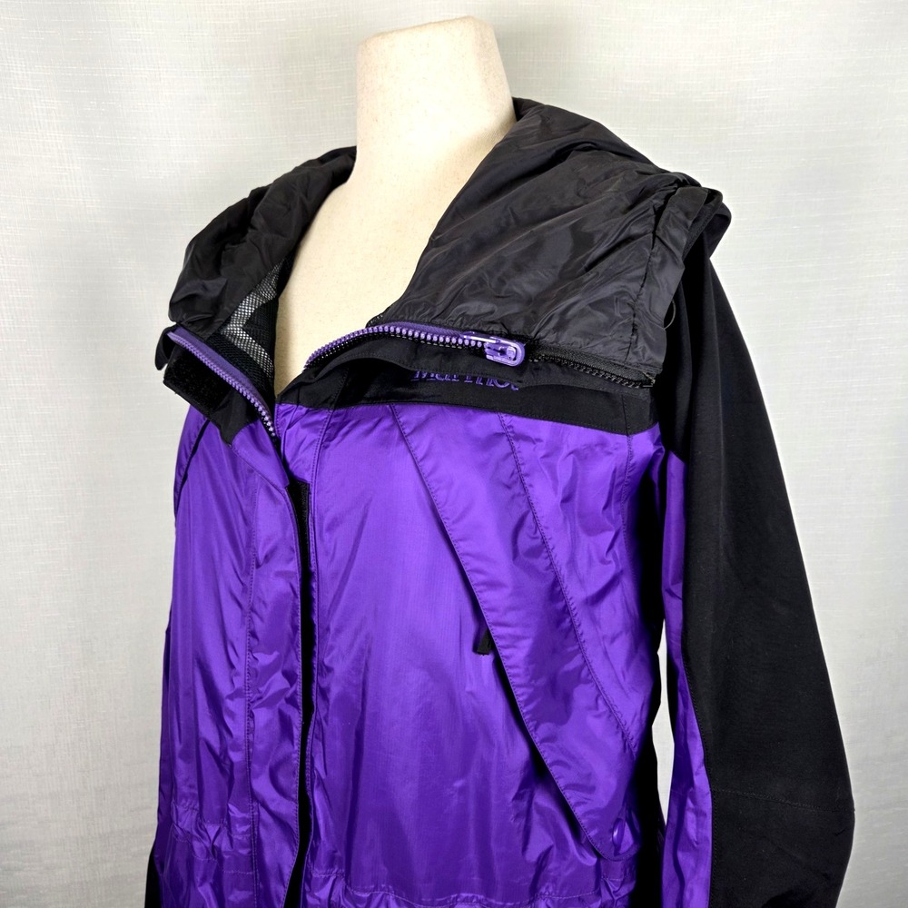 VTG Marmot Gore-Tex Purple & Black Jacket Women's Large Shell Only - No‎ Liner